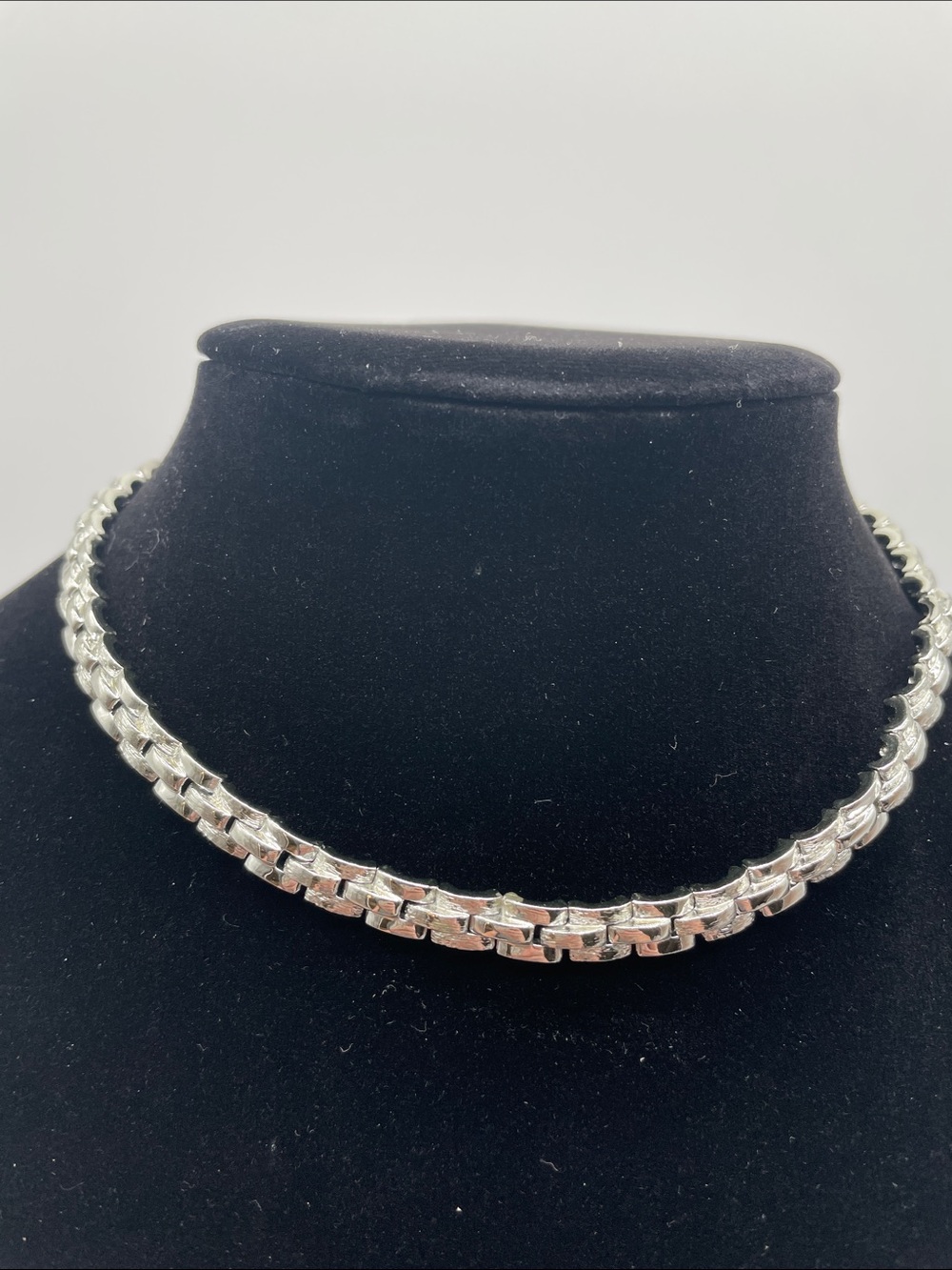 Coro Silver-Tone Box Link Necklace - Women Jewelry
